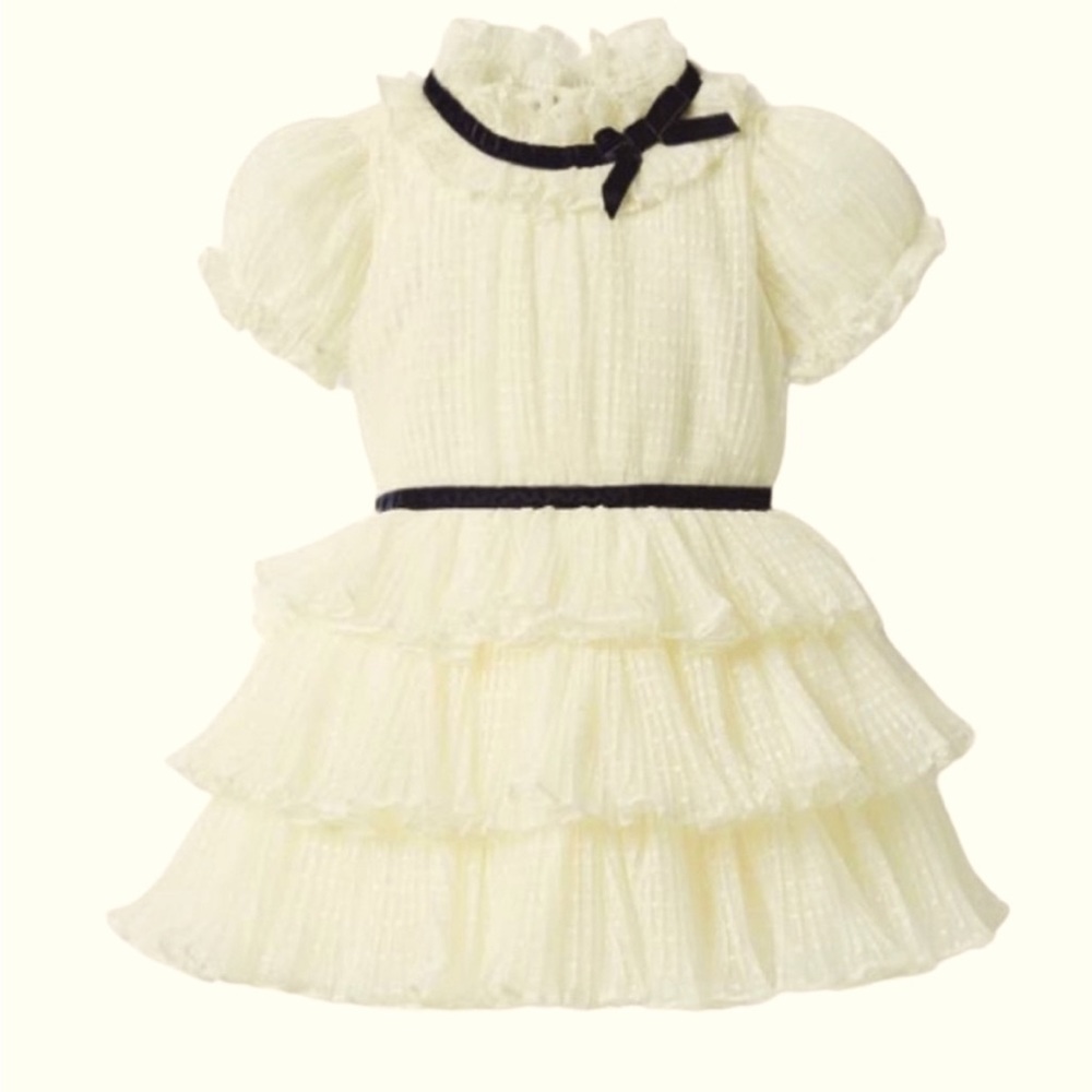 Janie and Jack Dot Puff Sleeve Dress Size 4T